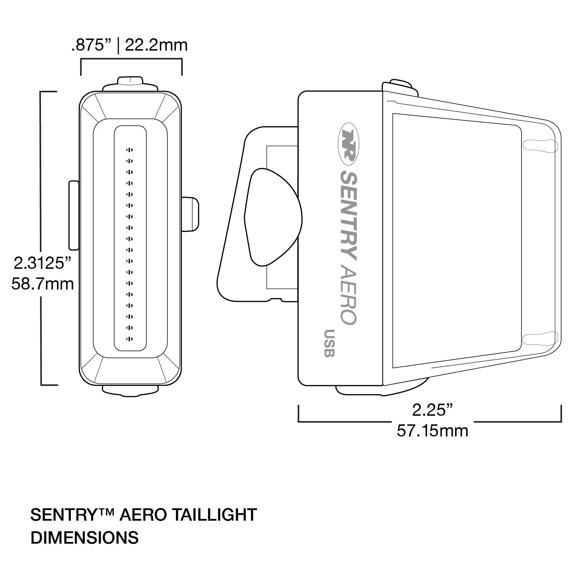 Sentry™ Aero 260 Bike Taillight for Optimal VIZ