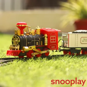 Smoke Engine Toy Train with Light & Sound (Battery Operated) - 12 pieces