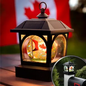 Solar Canadian Patriot Table Lantern/Post Cap