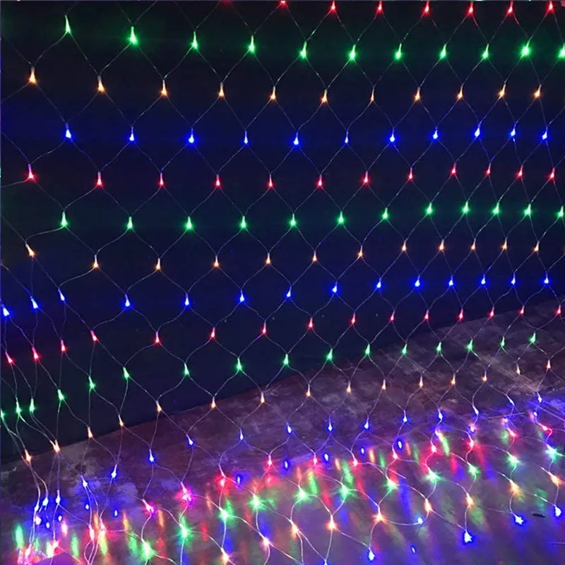 Solar LED Outdoor Net String Lights for Backyard Patio