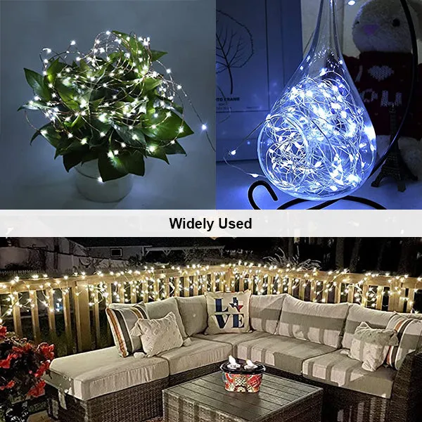 Solar Powered 200 LED 72ft Copper Wire Fairy Light 72' - 8 Light Modes