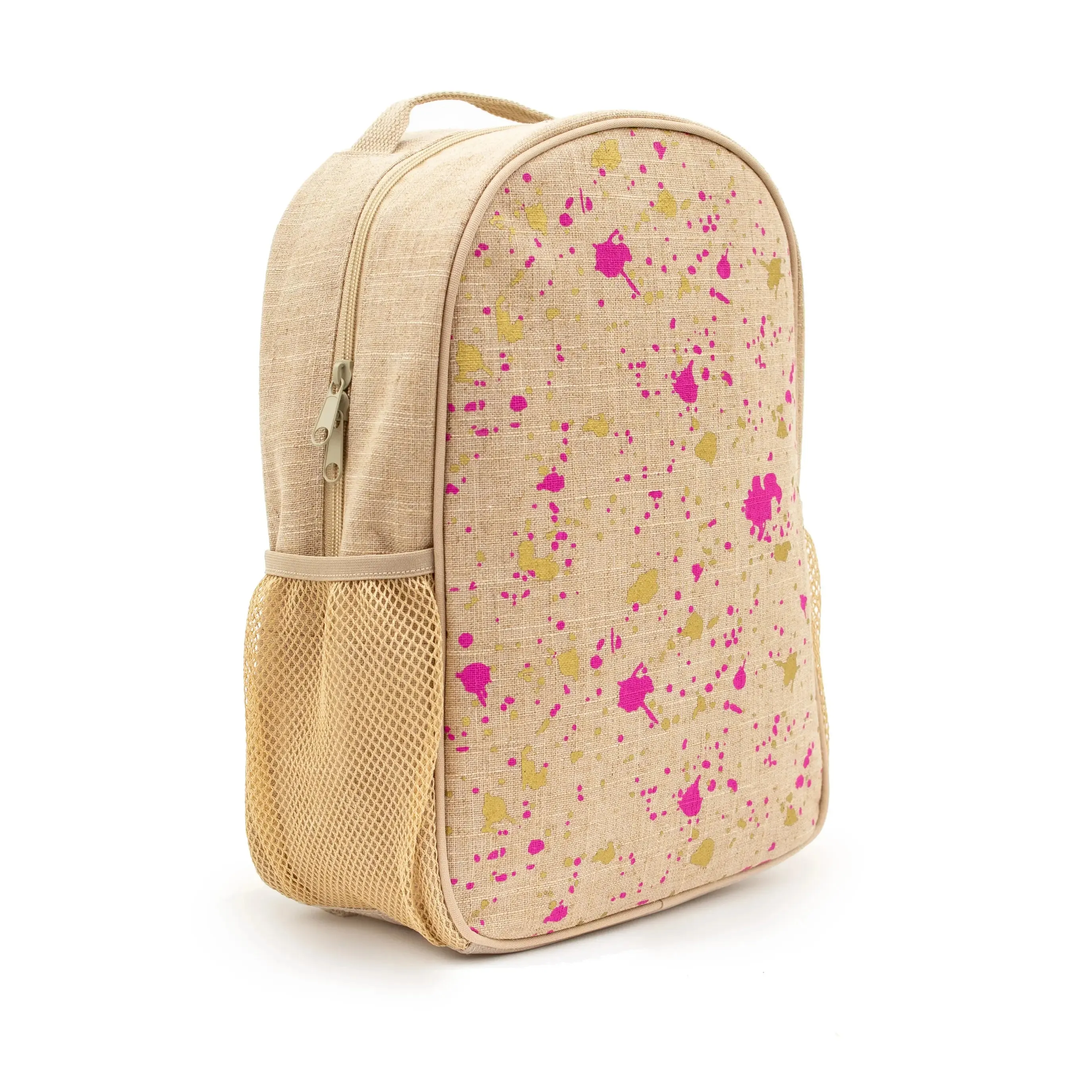 SoYoung Fuchsia and Gold Splatter Toddler Backpack