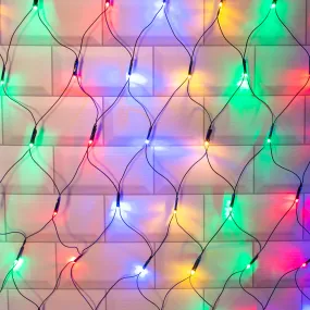 The Christmas Workshop 77940 108 LED Multi-Coloured Net Christmas Window Lights | Mains Powered | Indoor and Outdoor | Christmas/Weddings/Gardens | 1.2M x 1.2M