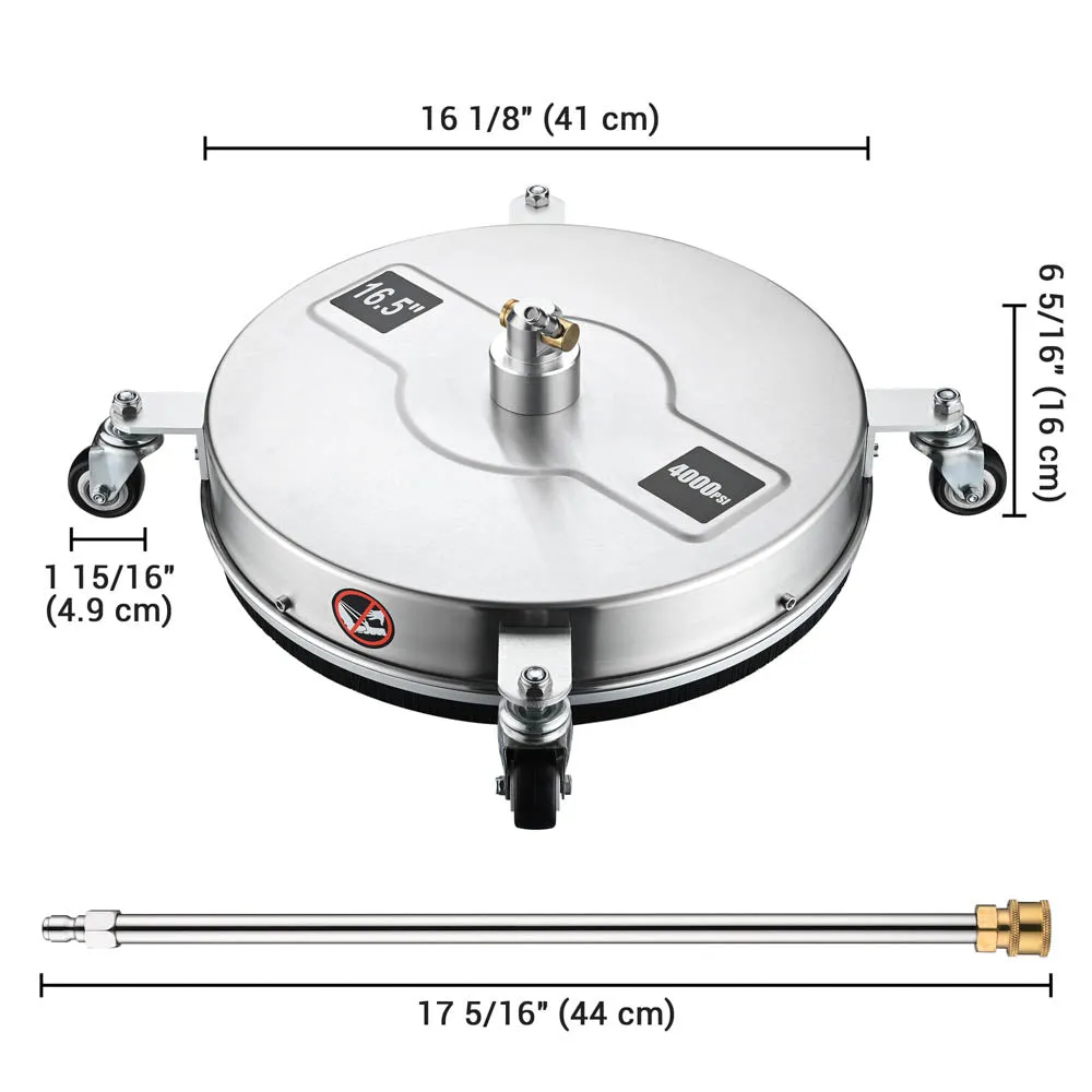 TheLAShop 16.5in Pressure Washer Scrubber Attachment 4000PSI