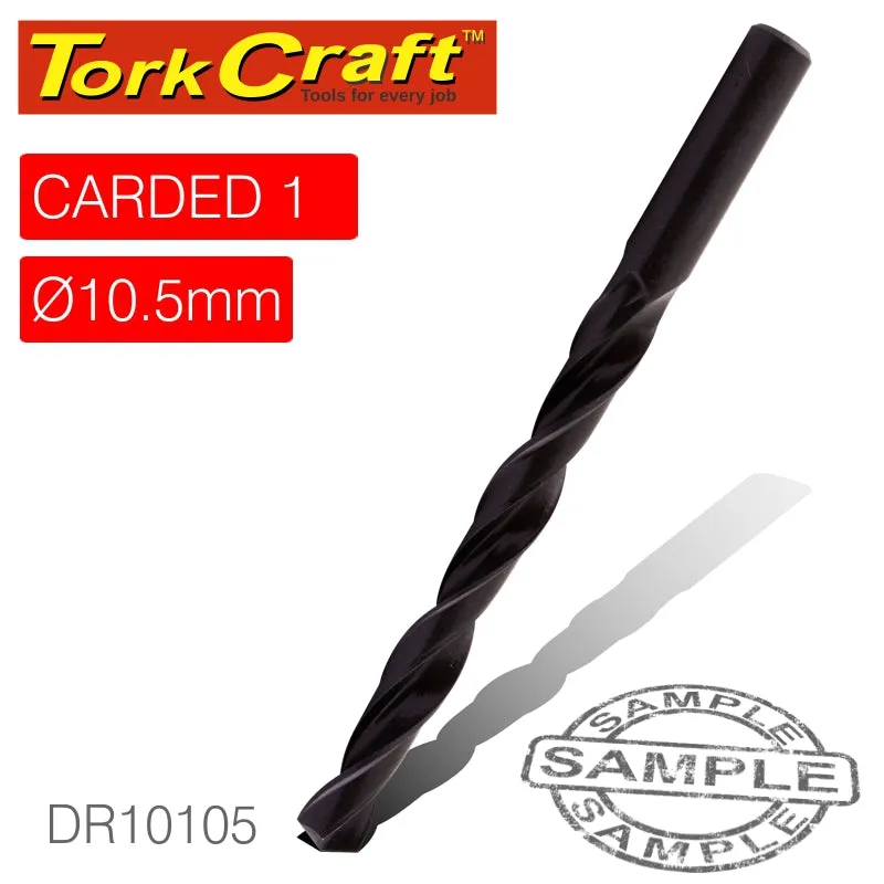 TORK CRAFT DRILL BIT HSS STANDARD 10.5MM 1/CARD DR10105