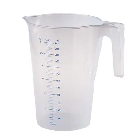 TRANSPARENT GRADUATED CARAFE 1LT.