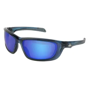 UD128BZ MCR Safety UD1 Series Safety Glasses, Blue Diamond Mirror Lens