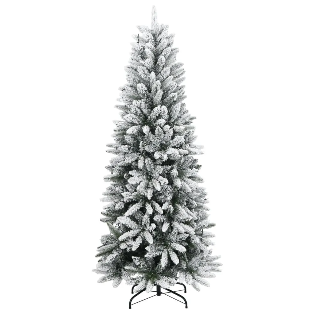 vidaXL Artificial Christmas Tree 300 LEDs and Flocked Snow 240 cm