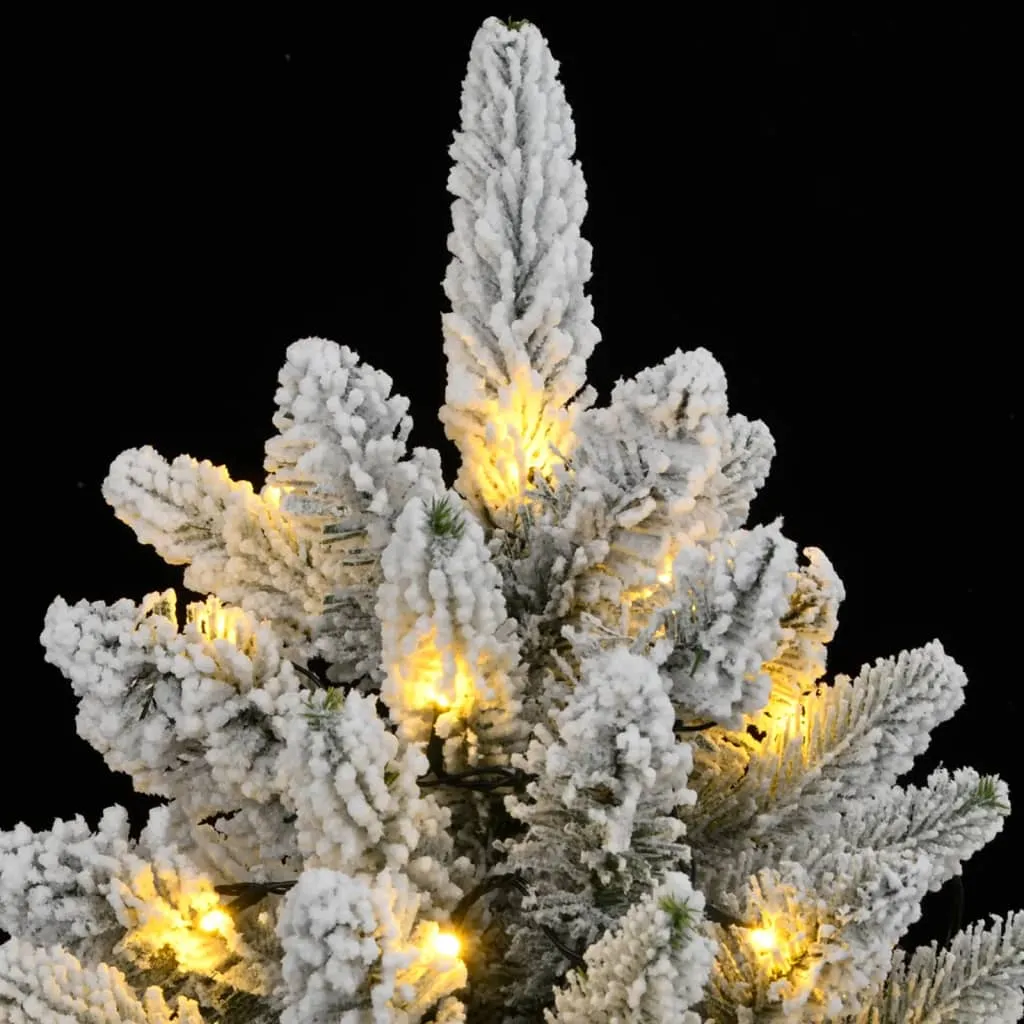 vidaXL Artificial Christmas Tree 300 LEDs and Flocked Snow 240 cm