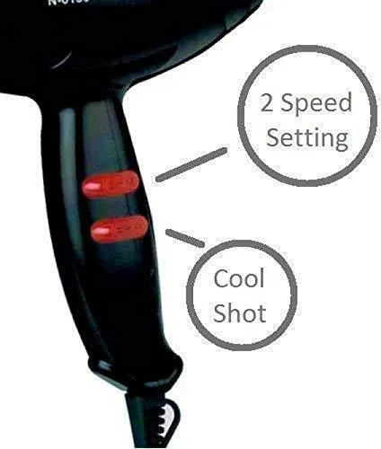 VKKS Professional Blaze Hair Dryer Black And Red (pack Of 1)