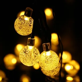 Warm White Round Fiber Ball 16 Lamps String Lights, Bedroom Décor