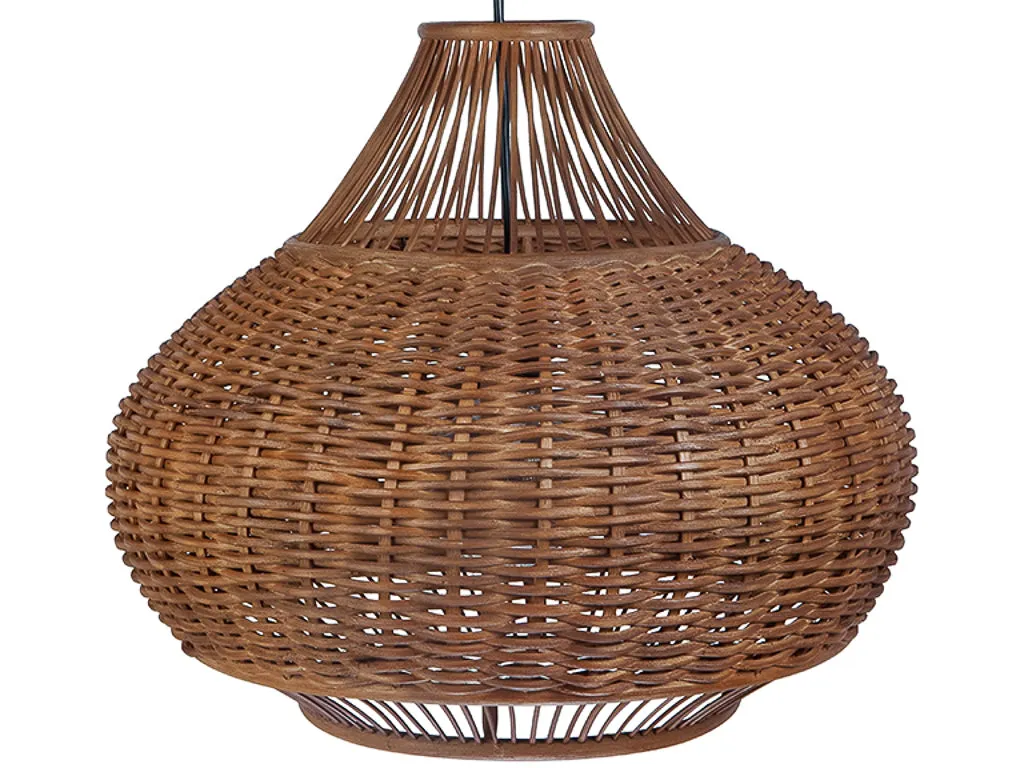 Wicker Pear-Shaped Pendant Lamp