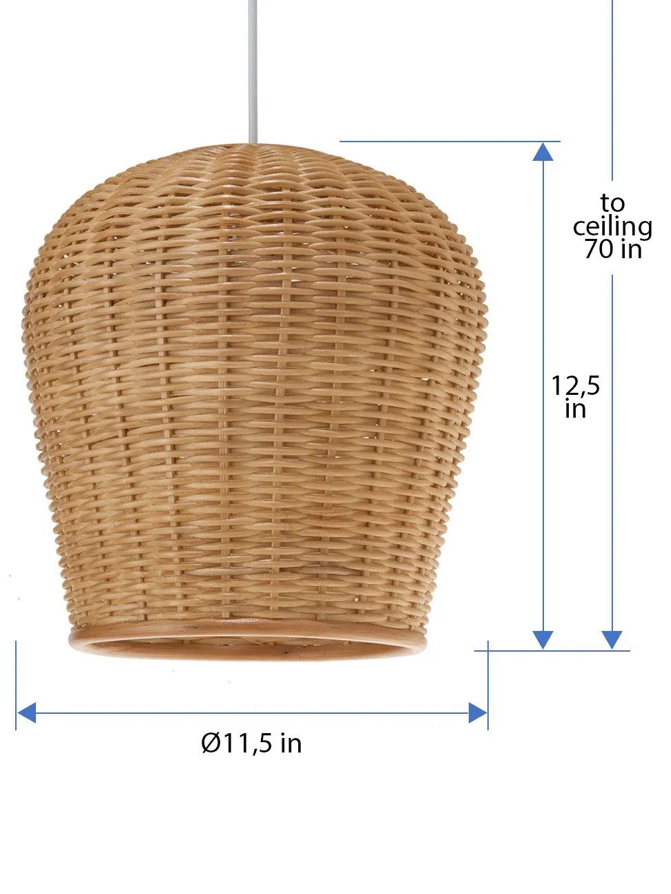 Wicker Pod Pendant Lamp