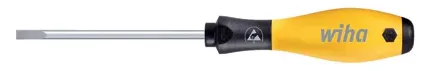 Wiha SoftFinish® ESD Slotted Screwdriver - 4mm x 100mm