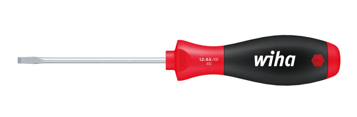 Wiha SoftFinish® Slotted Workshop Screwdriver Round Blade - 8mm x 175mm