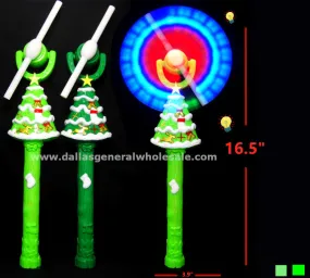 Xmas Tree Light Up Windmill Wands Wholesale