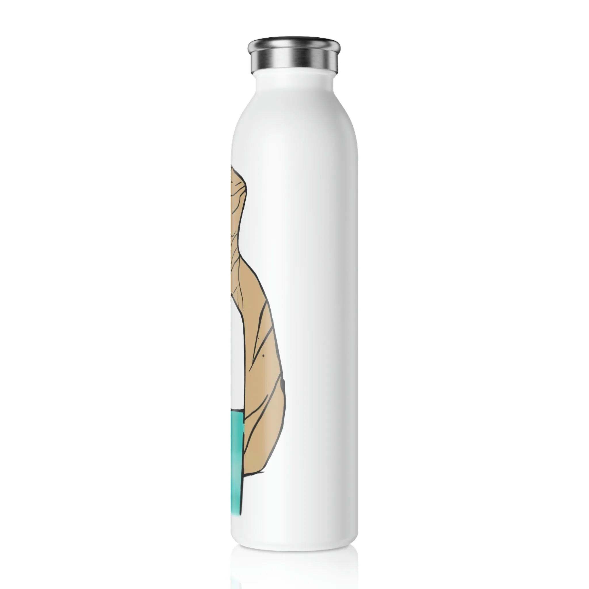 Yellow Rock with Water Slim Water Bottle