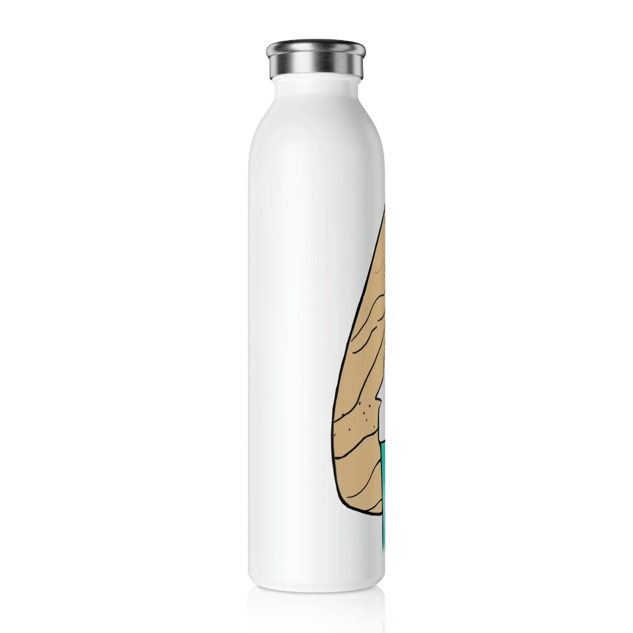 Yellow Rock with Water Slim Water Bottle